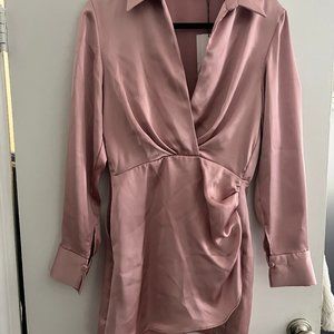 Zara - NWT Pink Silk Dress